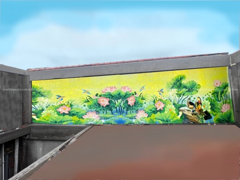 TRANH MOSAIC HOA SEN