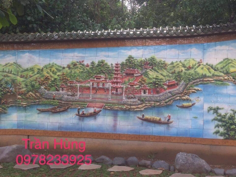TRANH GỐM ĐẮP NỔI NON NƯỚC HỮU TÌNH