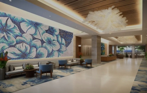 TRANH MOSAIC HOA CẨM TÚ CẦU XANH