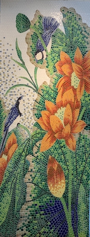 TRANH MOSAIC HOA SEN