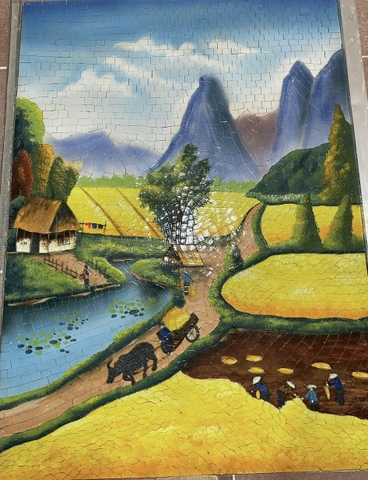 MOSAIC TRANH LÀNG QUÊ
