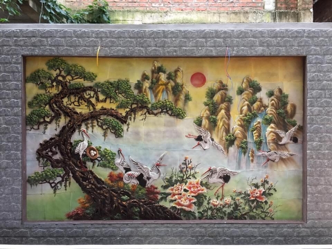 TRANH GỐM ĐẮP NỔI NON NƯỚC HỮU TÌNH