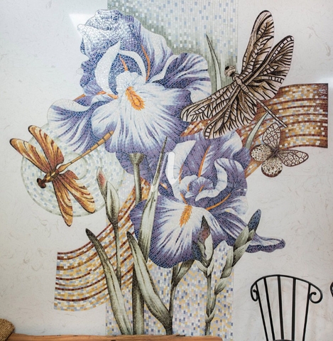 TRANH MOSAIC HOA DIÊN VĨ