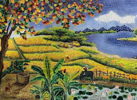 MOSAIC TRANH LÀNG QUÊ