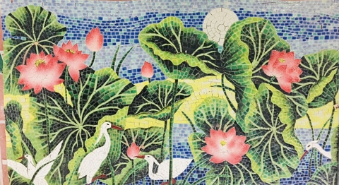 TRANH MOSAIC HOA SEN