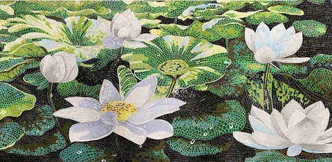 TRANH MOSAIC HOA SEN