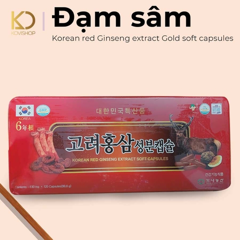 ĐẠM SÂM KOREAN GINSENG EXTRACT GOLD SOFT CAPSULES