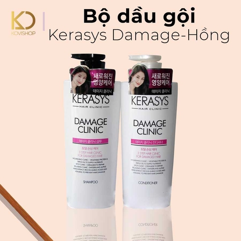 BỘ DẦU GỘI KERASYS DAMAGE HỒNG