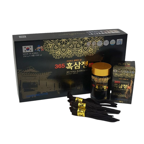 Cao hắc sâm 365 Korean Black Ginseng extra Gold H/4 lọ (Hộp)