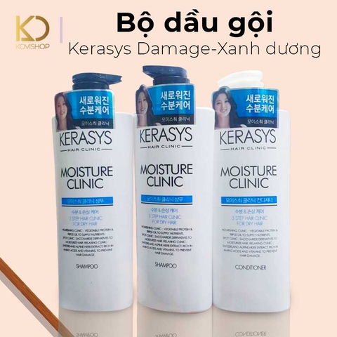 BỘ DẦU GỘI KERASYS DAMAGE XANH DƯƠNG