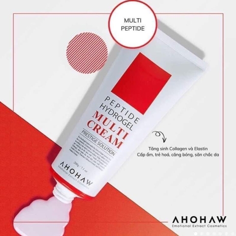 Kem dưỡng trắng căng bóng da Ahohaw peptide hydrogel multi cream 80g