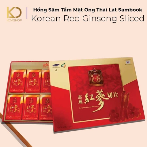 HỒNG SÂM TẨM MẬT ONG THÁI LÁT SAMBOOK - KOREAN RED GINSENG SLICED