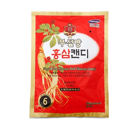 Kẹo sâm (đỏ tươi) không đường 200g (Túi)