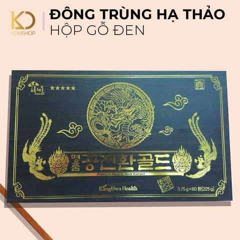 ĐÔNG TRÙNG HẠ THẢO HỘP GỖ ĐEN - 60 VIÊN