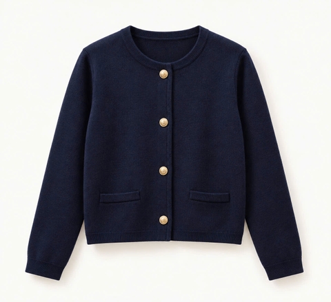 Áo len TD Cardigan Freesize KLARRA - Navy