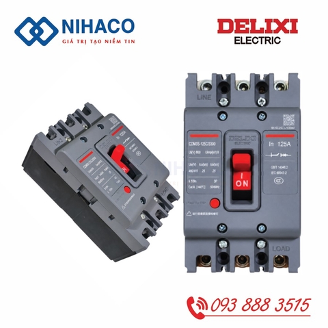 MCCB Delixi CDM3S-125C/3300 125A – Aptomat khối 3 pha