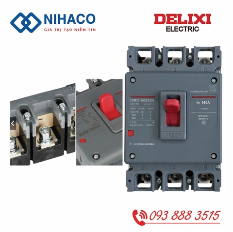 MCCB Delixi CDM3S-160S/3300 160A – Aptomat khối 3 pha 160A