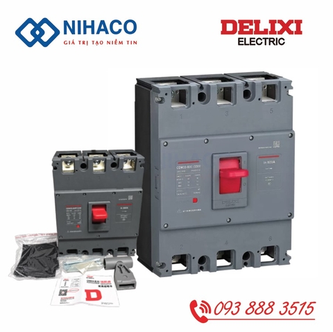 MCCB Delixi CDM3S-800F/3300 800A  – Aptomat khối Delixi 800A