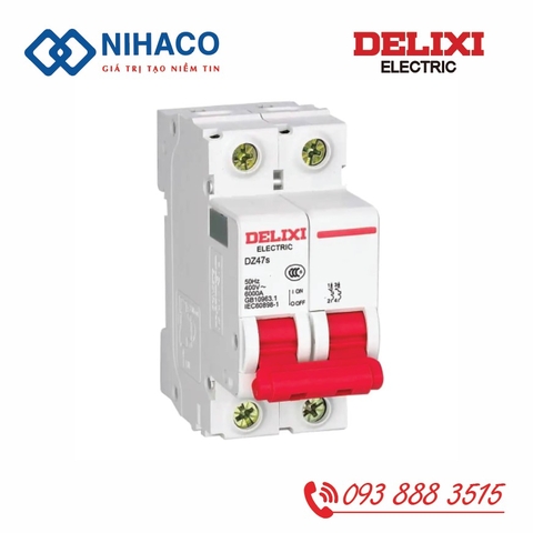 Aptomat Delixi DZ47s 2P 40A – MCB 2 Pha 6kA