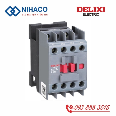 Khởi động từ Delixi CJX2s-0610 – Contactor Delixi 6A, 1NO