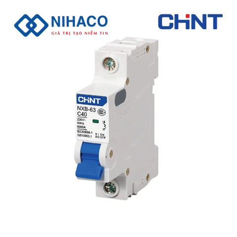 NXB-63 C40 1P - Aptomat MCB Chint 40A 6kA