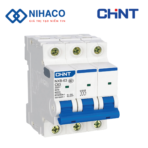 NXB-63 C63 3P - Aptomat MCB Chint 63A 6kA