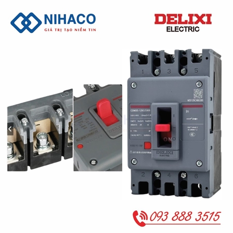 MCCB Delixi CDM3S-125C/3300 125A – Aptomat khối 3 pha 125A