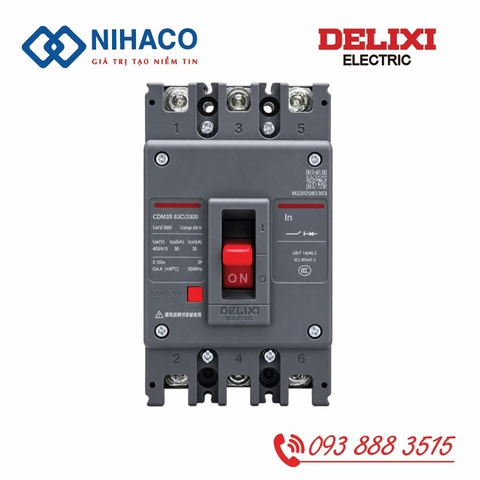 MCCB Delixi CDM3S-63C/3300 63A – Aptomat khối 3 pha 63A