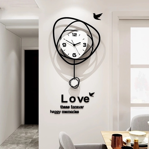 Đồng hồ quả lắc CL041 trang trí phòng khách hiện đại