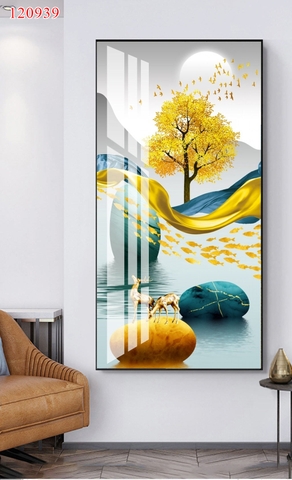 Tranh treo tường hươu tài lộc - P120939