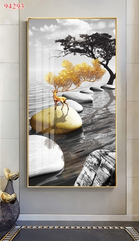 Tranh treo tường hươu tài lộc - P94293