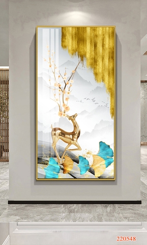 Tranh treo tường hươu tài lộc - P220548