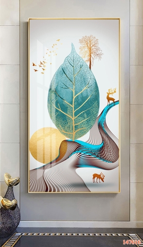 Tranh treo tường hươu tài lộc - P147616