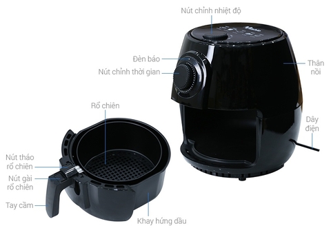 Nồi chiên không dầu Mishio MK01 3l