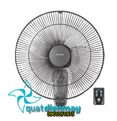 Quạt treo tường mitsubishi W16-RS xám nhạt
