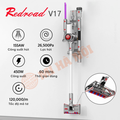 Máy hút bụi không dây cầm tay Redroad V17 – Lực hút vô địch