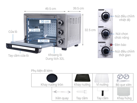 Lò nướng Sharp EO-A323RCSV-ST 32 lít