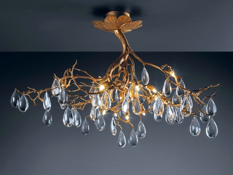 DIAMOND LIGHTING ĐÈN CHÙM SERIP PHA LÊ BRANCH TÂN CỔ ĐIỂN VÀNG TRẮNG - DCSR 915
