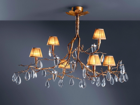 DIAMOND LIGHTING ĐÈN CHÙM SERIPS PHA LÊ LUXURY TÂN CỔ ĐIỂN VÀNG TRẮNG - DCSR 944