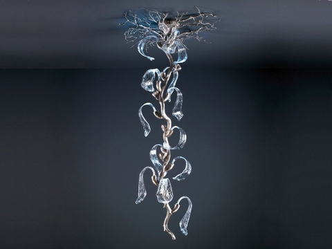 DIAMOND LIGHTING ĐÈN CHÙM SERIPS THỦY TINH LEAVES HIỆN ĐẠI VÀNG TRẮNG - DCSR 954