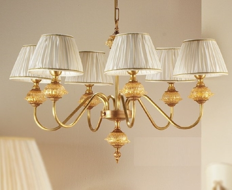 DIAMOND LIGHTING ĐÈN CHÙM HỢP KIM CỔ ĐIỂN VÀNG TRẮNG - DC 590