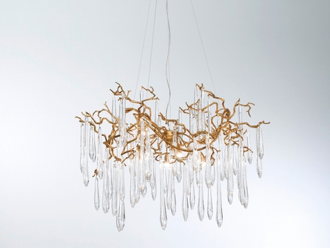 DIAMOND LIGHTING ĐÈN CHÙM SERIPS PHA LÊ HIỆN ĐẠI VÀNG TRẮNG - DCSR 965