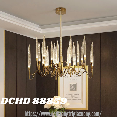 DIAMOND LIGHTING ĐÈN CHÙM GIỌT SƯƠNG THỦY TINH HIỆN ĐẠI VÀNG TRẮNG - DCHD 88859