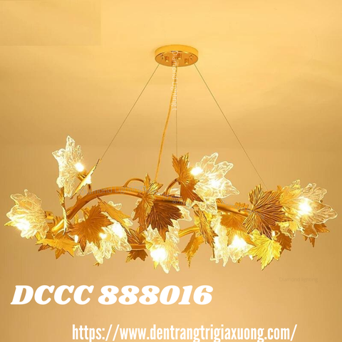 DIAMOND LIGHTING ĐÈN CHÙM SERIPS THỦY TINH HIỆN ĐẠI VÀNG TRẮNG -  DCCC 888016