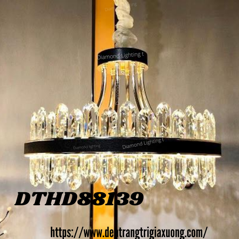 DIAMOND LIGHTING ĐÈN CHÙM PHA LÊ HIỆN ĐẠI VÀNG TRẮNG - DTHD 88139