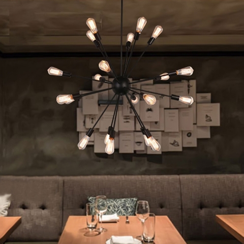 đèn chùm 18 bóng led st64 thả bàn ăn
