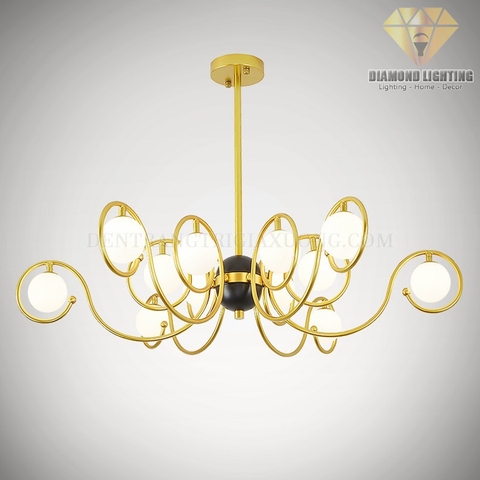 Diamond Lighting Đèn chùm hiện đại trắng vàng - DCH380