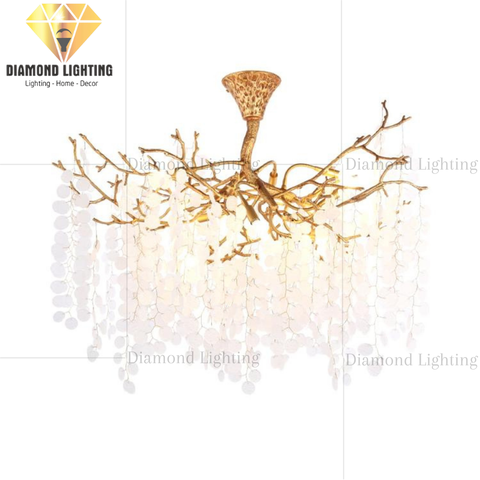 DIAMOND LIGHTING ĐÈN CHÙM HOA CORNELIA THUỶ TINH HIỆN ĐẠI VÀNG TRẮNG - DCHD 1110D