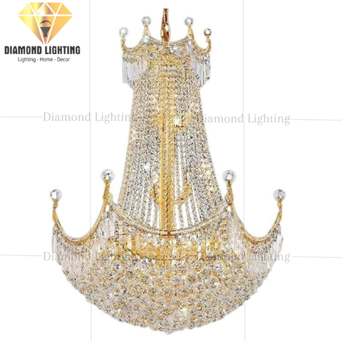 DIAMOND LIGHTING ĐÈN CHÙM ALDEMAR PHA LÊ CỔ ĐIỂN VÀNG TRẮNG - DC 1200A