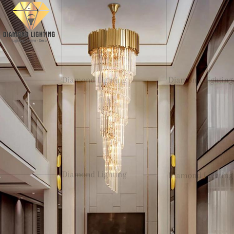DIAMOND LIGHTING ĐÈN CHÙM GILLANI PHA LÊ HIỆN ĐẠI VÀNG TRẮNG - DCHD 1100J